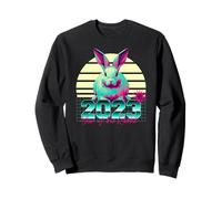 2023 Year of the Rabbit Vaporwave 80s Retro Chinese Zodiac Sweatshirt