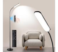 2024 18W 1800LM Bright LED Floor Lamps for Living Room, Modern Gooseneck Standing Lamp with Remote & Touch Control, Stepless Dimmable Floor Lamp for Bedroom, Office, Reading, Working, Sewing and Craft