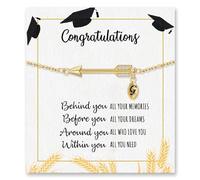 2024 2024 Graduation Gift High School College Graduation Gift Teen Girl 5th Grade 8th Grade Masters Graduation Initial Bracelet Letter A-Z Charm Bracelet Daughter Niece Granddaughter Girlfriend