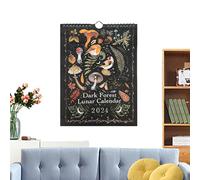 2024-2024 Lunar Wall With 12 Illustrations - Waterproof For Art House Decor