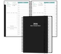 2024-2025 Daily & Monthly Planner, One Page Per Day, July 2024 to June 2025, Planner 2024-2025 with Flexible Cover, Tabs, Inner Pocket, 6.4" x 8.5", Blue Watercolor