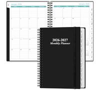 2024-2025 Monthly Planner - July 2024 - December 2025, Two Pages Per Month, 18 Monthly Calendar/Planner with Tabs, Strong Twin-Wire Binding, Inner Pocket, 6.4" x8.5", Black