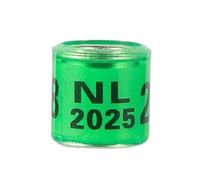 2024/2025 Multicolor Pigeon Foot Ring With Word Earrings Quality Durable Bird Ring Pigeon Racing Ring Bird Training Tool 100 Pcs(Green,Year 2024)