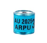 2024/2025 Multicolor Pigeon Foot Ring With Word Earrings Quality Durable Bird Ring Pigeon Racing Ring Bird Training Tool 100 Pcs(Blue,Year 2024)