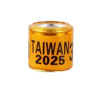 2024/2025 Multicolor Pigeon Foot Ring With Word Earrings Quality Durable Bird Ring Pigeon Racing Ring Bird Training Tool 100 Pcs(Orange,Year 2025)