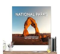 2024-2025 National Parks Wall Calendar, National Parks Calendar, Photography Collection Calendar, Nature Calendar Planner September 2024 to December 2025 for Gold