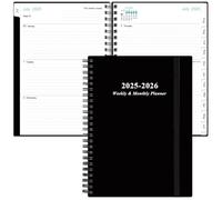 2024-2025 Planner - A5 Weekly & Monthly Planner & Journal to Track Goals, July 2024 - June 2025, 6.4" x 8.5" with Flexible Cover, Tabs, Strong Twin-Wire Binding, Inner Pocket, Black