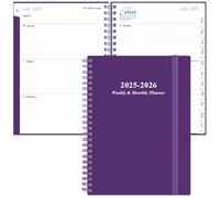 2024-2025 Planner - A5 Weekly & Monthly Planner & Journal to Track Goals, July 2024 - June 2025, 6.4" x 8.5" with Flexible Cover, Tabs, Strong Twin-Wire Binding, Inner Pocket, Purple