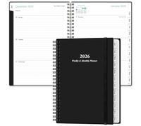 2024-2025 Planner - A5 Weekly & Monthly Planner & Journal to Track Goals, July 2024 - June 2025, 6.4" x 8.5" with Flexible Cover, Tabs, Strong Twin-Wire Binding, Inner Pocket, Black
