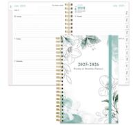 2024-2025 Planner - A5 Weekly & Monthly Planner & Journal to Track Goals, July 2024 - June 2025, Medium 5.8" x 8.5", Teal Floral