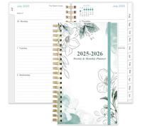 2024-2025 Pocket Planner/Calendar - A6 Weekly Monthly Planner, July 2024 - June 2025, 3.75" x 6.75" with Flexible Cover, Tabs, Strong Twin-Wire Binding, Inner Pocket,Teal