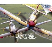 2024 2025 Spitfires Calendar - Airplane Monthly Wall Calendar - 12 x 18 Open - Thick No-Bleed Paper - Giftable - Academic Teacher's Planner Calendar Organizing & Planning Calendar