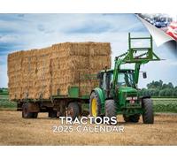 2024 2025 Tractors Calendar - Tractor Monthly Wall Calendar - 12 x 18 Open - Thick No-Bleed Paper - Giftable - Academic Teacher's Planner Calendar Organizing & Planning Calendar