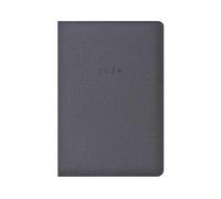 2024 A5 Day A Page Diary Vegan Friendly Diary Journal Office Planner (Black)