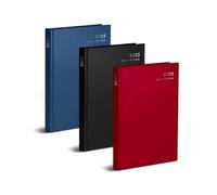2024 A5 Week to View Page Classic Hard Cover Diary Full Year Planner Organiser Business, Office, Academic and Personal Use (Burgundy)