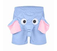 2024 AA+ Men Shorts A Fun Elephant Boxer Novelty Shorts Humorous Underwear Prank Gifts for Men Animal Themed Boxers Shorts Elephant Will Ring Pants Play Strange Pajama Pants Frame (Light Blue, M)