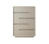 2024 Almond 5-Drawer Chest of Drawers - Stylish Wooden Dresser for Bedroom, Living Room, Hallway & Office Storage, Modern Furniture Solution