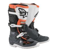 2024 ALPINESTARS TECH 7S YOUTH BOOTS BLACK GREY WHITE ORANGE NEW KIDS JUNIOR MX