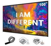 2024 ALR Projection Screen - Fixed and Wall Mounted Frame - High Contrast 70% ALR High Brightness Gain 2.7 x - 100" 16:9 Grey Screen - by SilverMagic