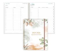 2024 Appointment Book & Planner - A4 2024 Daily Hourly Planner from January 2024 - December 2024, Weekly Appointment Book with 30-Minute Interval, 8.5" x 11", Rose Leaf