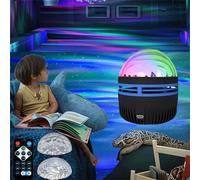 2024 Aurora Dimension Light, Northern Lights Projector, Aurora Borealis Light Projector, 2 in 1 Northern Lights and Ocean Wave Projector with 14 Light Effects (Battery Powered)