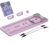 2024 Best Lhanel Pilates Reformer Set,5in1 Lhanel Pilates Sliding Board,Purpose Foldable Pilates Reformer Board for Home (Pink )