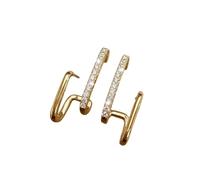 2024 Bright Crystal Luxury Korean Unusual Claw Stud Earrings Ear Piercing Hook Irregular Pearl Jewelry Gift