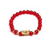 2024 Chinese Zodiac Dragon Colorful Handamde Beaded Adjustable Bracelets Spring Festival Lucky Amulet Feng Shui Animal Bangle Jewelry for Women Men Happy New Year, Metal, beads