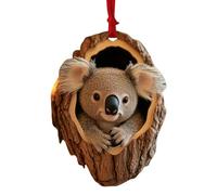 2024 Christmas Bauble 2D Koala Monkey Ornament, 3PCS Acrylic Animal Christmas Tree Decorations, Christmas Ornaments For The Home, Rustic Seasonal Décor For Shelf Bookshelf Shelves Ceiling