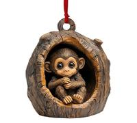 2024 Christmas Bauble 2D Koala Monkey Ornament, Acrylic Animal Christmas Tree Decorations, Christmas Ornaments For The Home, Rustic Seasonal Décor For Shelf Bookshelf Shelves Ceiling