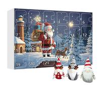 2024 Christmas Gnome Advent Calendar, Christmas Advent Calendar with 21 Collectible Christmas and 3 Gnome Toys, 24 Day Christmas Countdown Calendar for Adults Kids Christmas Gifts