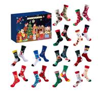 2024 Christmas Socks Advent Calendars, Funny Christmas Countdown Calendar 12 Days Christmas Advent Calendars With Socks Christmas Themed Socks Christmas Partys Favors For Men Woman(colors Are Random)