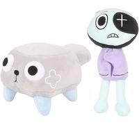 2024 Dandy's World Plush Set, 6 Pcs Pebble Plushies Toy for Fans Gift, Soft Stuffed Animal Pillow for Home Kids' Bedroom Decor, Birthday Christmas Choice for Boys Girls (2pcs)