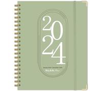 2024 Diary - A5 Diary 2024 Week to View, Runs from Jan to Dec 2024,Spiral Bound,Monthly Tabs,21 X 14 CM