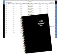 2024 Diary A5 Week to View - Diary 2024 Weekly & Monthly Appointment Planner,Jan-Dec,Monthly Tabs,30 Minute Intervals.Boost Productivity and Stay Organized
