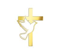 2024 Dove Cross Cake Toppers First Communion Cake Decorations Baptism Baby Toppers Shower Birthday Cake Decorating spirit Dove Dove Cross wedding birthday bible bible acrylic baptism Religious