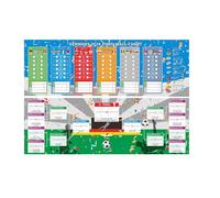 2024 Euro Football Championship Poster Schedule - Record 2024 European Championship results - Size 30 * 90/21 * 63CM - EM Football Program, Flags, Match Dates (L(30x90CM))