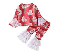 2024 Fashion Christmas Costume - 2Pcs Infant Baby Girl Boy Unisex Baby Long Sleeves Christmas Cotton Costumes Dinosaur Reindeer Clothes Christmas Birthday Party for Age 3-14 Years Red