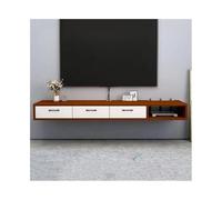 2024 Floating TV UnitWallMounted TV Stand Cabinet Stylish Media Wall Unit for Living Room Modern Floating TV Cabinet (Brown 180x23x20cm)