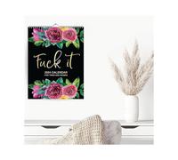 2024 Flower Wall Calendar for Tired-Ass Women,Fuck It Funny Monthly Calendars