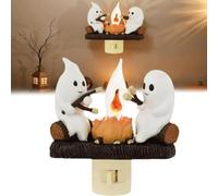 2024 Ghost Campfire Nightlight, Halloween Night Light, Ghost Campfire Flickering Nightlight, 3D LED Kleines Elektrisches Pumpkin Light, Halloween Nachtlicht Indoor Dekorationen für Familie Freunde (A)