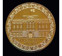 2024 Gold Plated Buckingham Palace £5 Five Pound Coin Brilliant Uncirculated with Capsule Holder in a Pouch Wallet