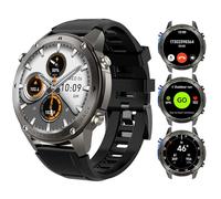 2024 GPS Smart Watch, 1.43” AMOLED Always-On Display, 50M Swimming Waterproof, 170+ Sports Mode, 500mAh Battery, Make&Answer Call Smartwatch for Men Women, Fitness Watches for iOS and Android (Black)