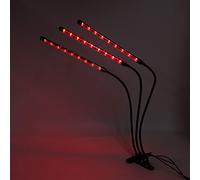 2024 Grow Light 3 Head Clip Plant Light Full Spectrum Red White Warm Light 10 Level Dimmable USB LED Plant Growing Lamp