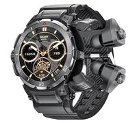 2024 GT100 Pro Earphone Smart Watch New Upgrage 2-in-1 Wireless TWS Combo Bluetooth Talk Earbuds Music Play Headset Smartwatch (black)