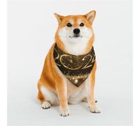 2024 Happy New Year Pattern Dog Bandanas, Comfortable Cotton Triangle Bibs Scarfs for Dogs Or Cats, Cute Pet Kerchief for Small Medium Large Dogs-Large