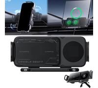 2024 High Intelligent 2 in 1 Auto Rotating Phone Holder - Wireless Charging for Phones (Black)