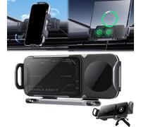 2024 High Intelligent Mobile Phone/Pad Holder,2024 High Intelligent Wireless Charging Mobile Phone/Pad Holder,2 in 1 Auto Rotating Phone Holder Fast Charging for Phones (Gray/Without bracket)