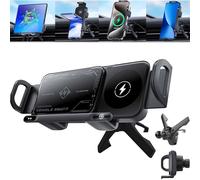 2024 High Intelligent Mobile Phone/Pad Holder, Magnetic Phone Holder for Car, Car Vent Phone Mount, Rotatable Car Phone Holder, Wireless Phone Charger for Car, Fit for All iPhone (Black)