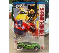 2024 Hot Wheels Transformers Series 2/5 CORVETTE C7.R Green w/Chrome 10 Spokes